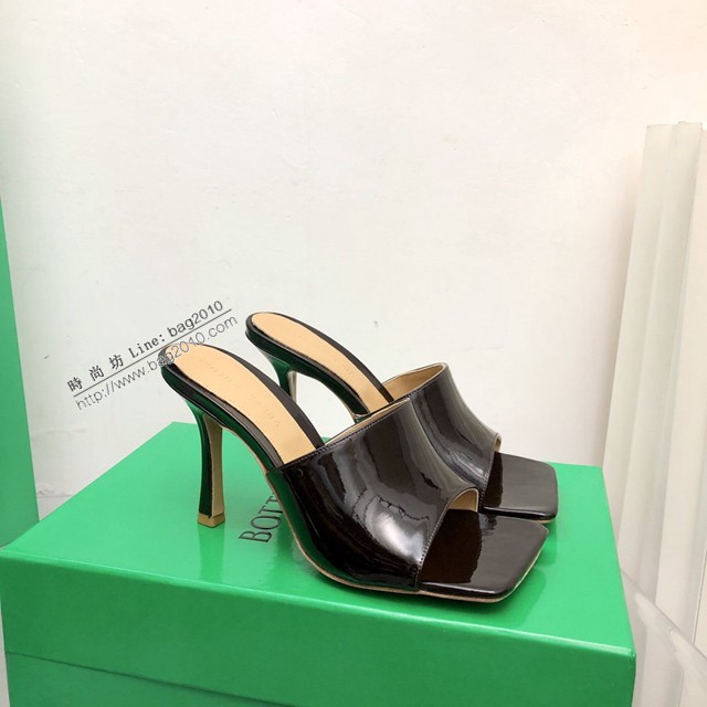 BOTTEGA VENETA高端時尚女鞋 寶緹嘉漆皮版2022-22早春最新高跟涼鞋拖鞋 dx3539